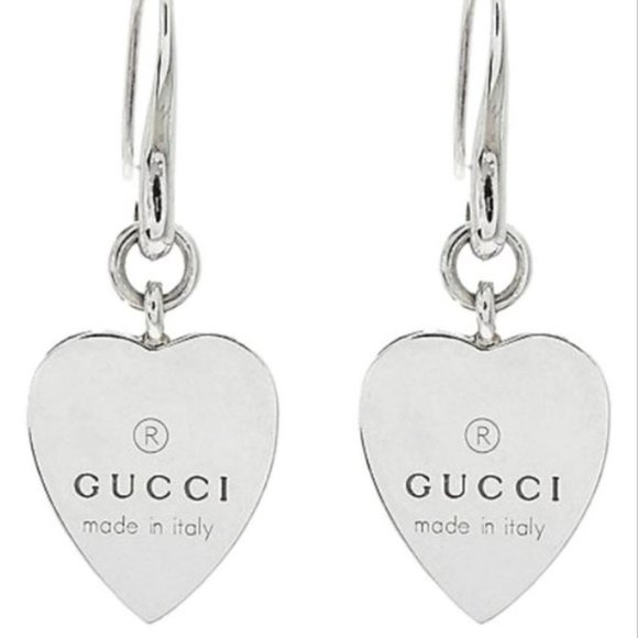 Gucci Sterling Silver Heart Earrings - Picture 1 of 10